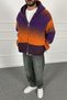 Double Zipper Hooded Lined Plush Coat Orange |   Stk2134-Mont - 8