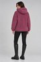 Women's Plum Color, Oversized Hooded Plush Coat – Zippered, Pocketed, Soft Textured Teddy Fur Look Winter Coat - 6