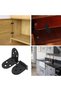 4Pcs Heavy Duty Folding Table Hinges, Folding Flip Top Hinge, 180 Degree Round Edge Hinge for Foldin - 6