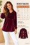 Velvet Shine - Women's Long Sleeve Hooded Relaxed Fit Blouse - 6
