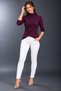 Striped Touch - Women's Stand Collar Blouse with Vertical Stitching Detail - 5