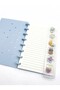 A5 Charmlı Perforated Notebook Pin It DIY Ring Bound Lined Pastel Blue - 4