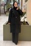 Fuat Gürşen Medium Length Angora Coat with Pearl and Stone Embellishments - 2