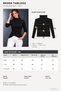 Striped Touch - Women's Stand Collar Blouse with Vertical Stitching Detail - 6