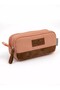 Faber-Castell Double Compartment Pencil Bag Peach Pink with Pastel Suede Detail - 4
