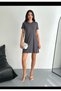 Crew Neck Short Sleeve Modal Fabric Mini Dress