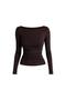 New Season Boat Neck Long Sleeve Women's Transparent Blouse 52115063 - 2
