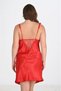 Premium Plus Size Satin Lace Embroidered Red Nightgown Bigsize - 3