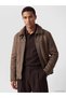Rmz Gi̇yi̇m Farkiyla Standard Fit Leather Look Men's Coat