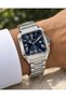 Rym-614270 Roma Numerals Square Men's Wristwatch - Steel Strap