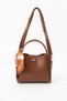 Women's Stylish Crossbody Hand and Shoulder Bag with Scarf Detail and 4 Compartments - 9