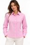 Women's Pink Long Sleeve Basic Shirt - 3
