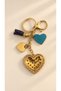 Heart Metal Keychain Bag Ornament Charm - 2