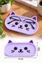 Cat Figured Glasses Pad Desktop Glasses Stand and Organizer 17 × 10 cm Purple