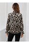Women's Long Sleeve Turtleneck Patterned Modal Blouse - 2