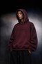 Erkek Bordo Redemption Patch Oversize Hoodie - 2