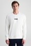 Ds Damat Regular Fit Ecru Plain Sweatshirt