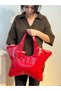 Stella Star Form Charm Detailed Casual Patent Leather Faux Leather Shoulder Bag - 7