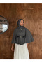 Stamped Fabric Belted Poncho - 6
