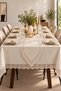 26 Piece Lace Dowry Dinner Table Set – 1 Tablecloth, 1 Runner, 12 Napkins and 12 Napkin Rings |   Special Size Option for Guest Tables Available