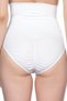 White Double High Waist Snap Slip Corset - 3
