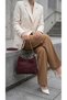 Women's Suede Puppy Shoulder Bag Set 26X16 cm