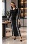Patterned knit dress