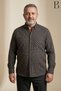 Relaxed Fit Winter Plaid Pattern Long Sleeve Classic Men's Dad Shirt