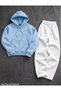 Unisex Basic Tracksuit Set Hooded Vibrant Color Premium Sportswear Combination and Casual Wear 3 Thread Thick Fabric Sweatshirt&Baggy Bottom