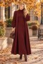 Women's Standing Collar Long Cardigan Knitwear Set - 5