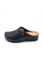 Beet Sb-3 Genuine Leather Black Anatomical Daily Women's Slippers