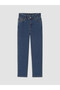Alita City Lcw Everyday Indigo Denim Straight Slim Mom High Shrinkable Leg Women's Jean Pants - 5
