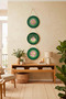 Spring Garden 3-Piece Round Table Set with String Mdf Wood Wall Decor Layered Look - 5