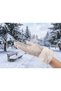 Women's Knitted Fur Ankle-Length Touchscreen Compatible Winter Gloves - 7