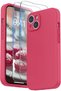 Compatible with iPhone 14 Case with Screen Protector (Camera Protection & Soft Microfiber Lin