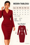 Double-Breasted Cut, Modern Style - Women's Long Sleeve Buttoned Back Slit Midi Imported Crepe Dress - 6