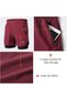 Men 2 in 1 Running Shorts Quick Drying Breathable Active Training Exercise Jogging Marathon Cy - 6