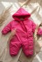 Miss Grap Premium Pink Lined Hooded Baby Cosmonaut Jumpsuit - Winter Waterproof Baby Snow Outfit - 3