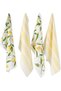 Lemon Bliss Kitchen Collection, Dishtowel Set, 4 Count