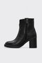 Genuine Leather 315Za58101 Black Women's Thick Heeled Boots - 2