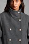 High Collar Olesa Women's Oversize Cashmere Coat Jacket - 3