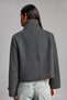High Collar Olesa Women's Oversize Cashmere Coat Jacket - 5