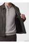 Esvab • Modern & Distinctive Standard Fit Men's Leather Look Coat - 6