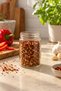 Set of 6 300 Cc Glass Food Jars, Magnolia Honey Jam Jar with Metal Lid - 6