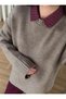 Oversize Plaid Roll-Neck Oversize Knitwear Sweater - 3