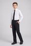 Boy's White Shirt Black Tie Elastic Waist Black Fabric Pants Set October 29, 10 November - 2