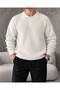 Arco Premium Textured Knitwear Buttoned Polo Collar Long Sleeve Men's Sweater