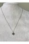 Single Clover Silver Steel Necklace