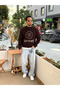 Giesto Star Embroidered Crop Knitted Sweatshirt - 2