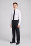 Boy's White Shirt Black Tie Elastic Waist Black Fabric Pants Set October 29, 10 November